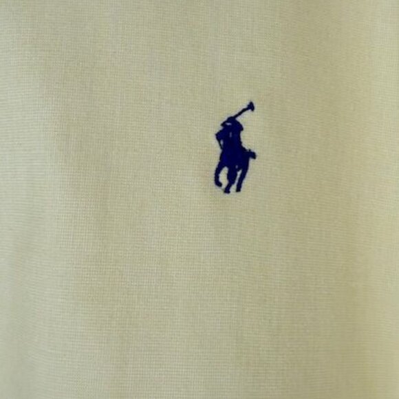 Ralph Lauren Polo Yellow Blue Polo Pony 100% Cotton Classic Fit Button Down - Picture 4 of 10